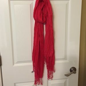 Cute bright red scarf