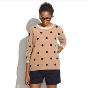 Madewell dotted crewneck sweater S small