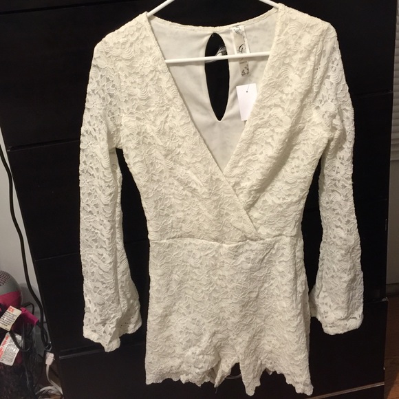 White lace romper