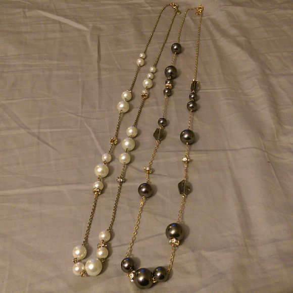 Two J.Crew long bead necklaces