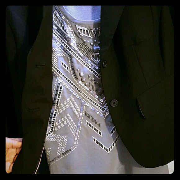 EXPRESS Gray Embelished shell