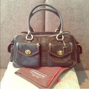 Authentic coach black satchel