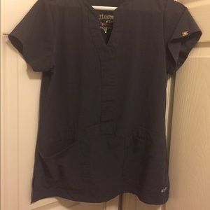 Greys Anatomy Signature 2-pocket y-neck scrub top.