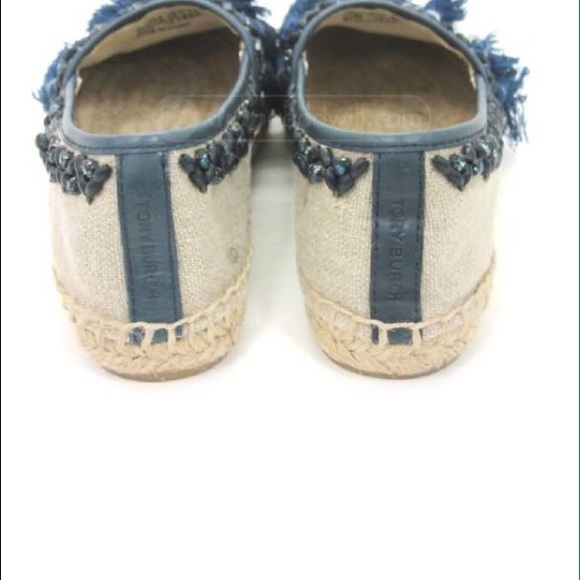 Tory Burch niyah navy beaded espadrille flats - Picture 3 of 4