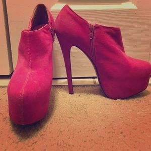 Pink Bootie Heels