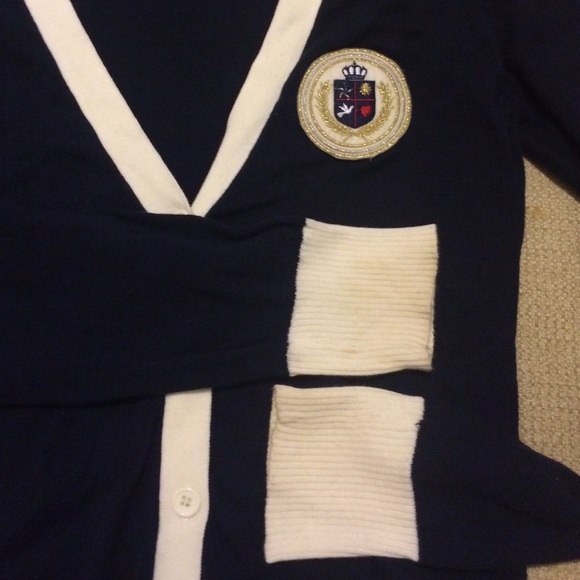 Cardigan with school type patch - Picture 2 of 2
