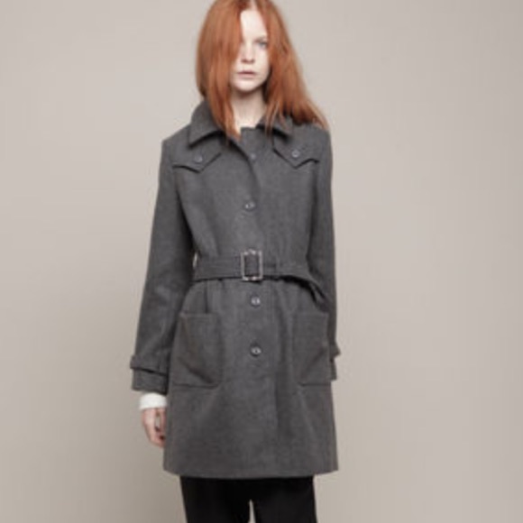 APC wool Clara trench coat