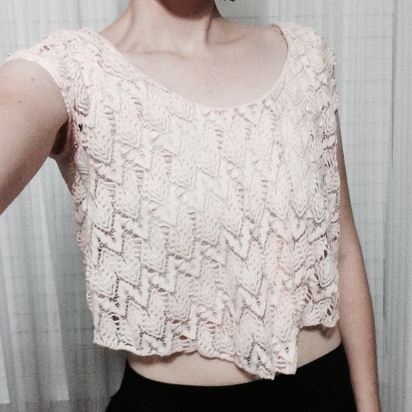 Urban Brandy Crochet Lace Crop Top
