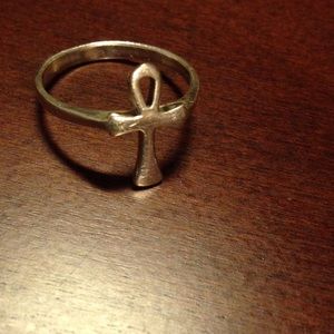 ⚡️SALE⚡️Silver Ankh Ring Size7