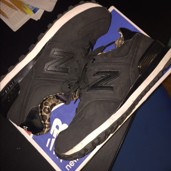 Black and leopard print High Roller New Balances
