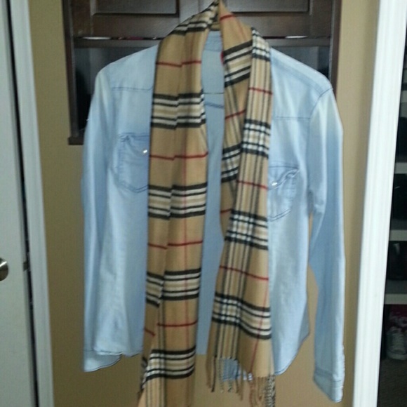 Denim H&M shirt and scarf