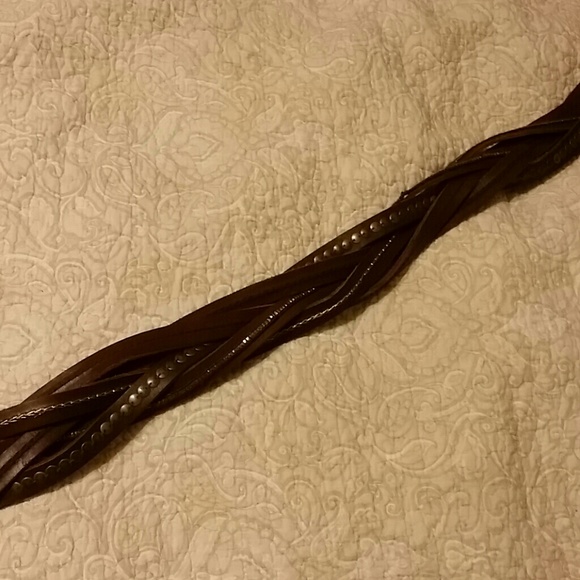 Braided leather belt