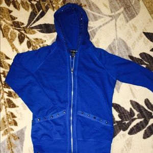 Brand new! Blue Miss Chievous studded zip up XL