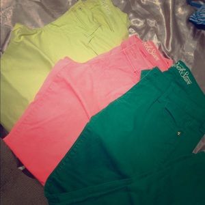 Three pairs of Rockstar skinny colored denim