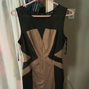 Geometric sleeveless mini dress