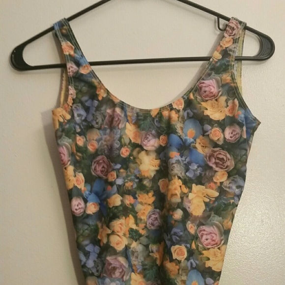 American apparel flower power swimsuit small