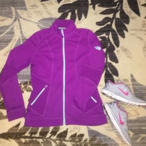 The North Face Magenta & Tiffany blue zip up