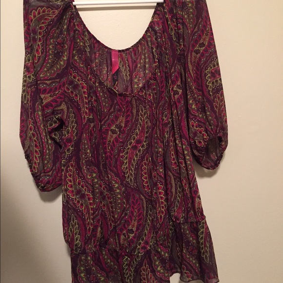 Peasant Top with Adorable Paisley Pattern