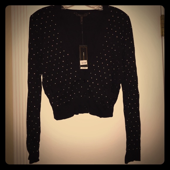 BCBGMAXAZRIA black studded cardigan NWT sz XS