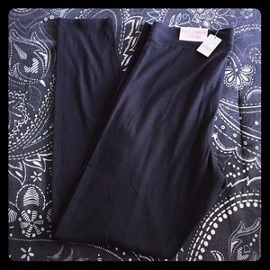 Pink - Black Full Length Leggings