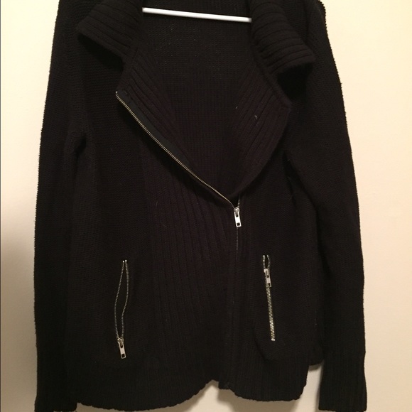 Black Moto Jacket inspired Sweater