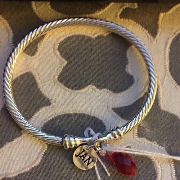 Silver "January" clasp bracelet