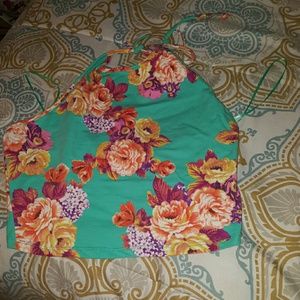 Flower halter top
