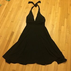 Black halter dress