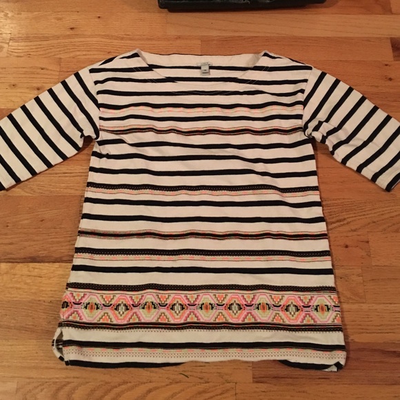Tribal print jcrew top