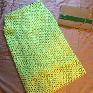 Zara green midi skirt