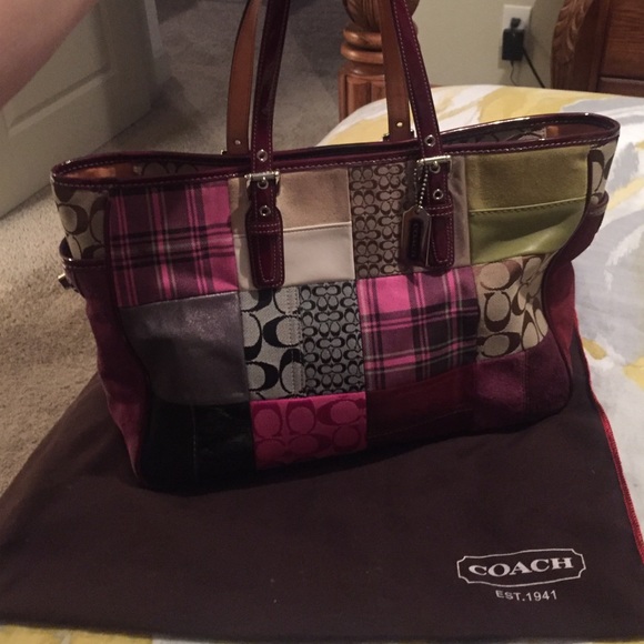 Coach Holiday Patchwork Tote