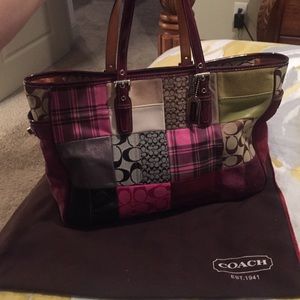 Coach Holiday Patchwork Tote