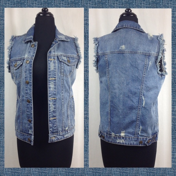 Thread & Supply Jackets & Blazers - NWOT Distressed Denim Vest