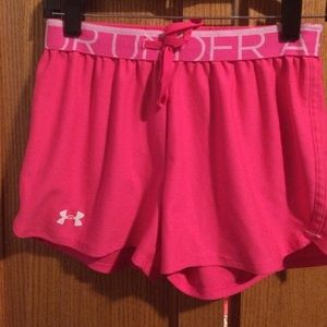 Under armor pink workout shorts