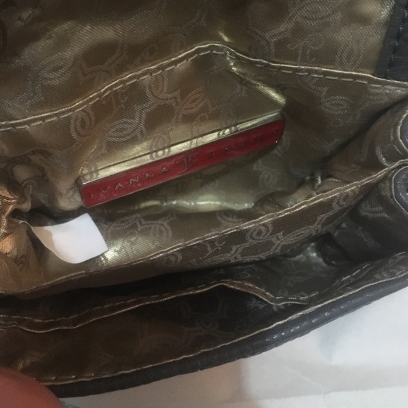 Leather chain cross body clutch cut outs - Picture 3 of 4