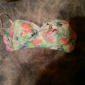 Floral bathing suit top