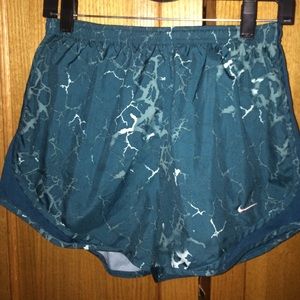 Nike teal running shorts
