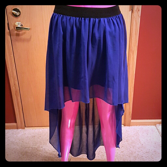 Forever 21 royal blue high low skirt