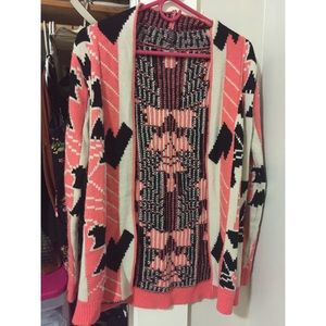 Printed Open Cardigan