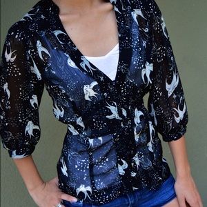 Sheer Bird Blouse