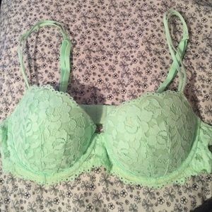 Lacy mint green Victoria Secret Push up.
