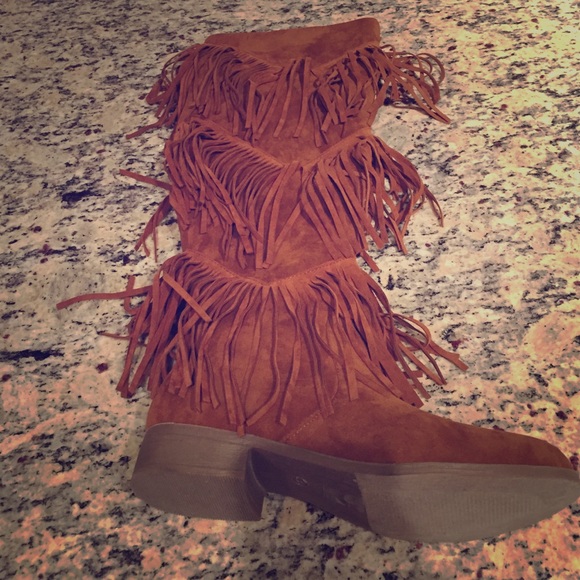 Moccasin tall knee high boots