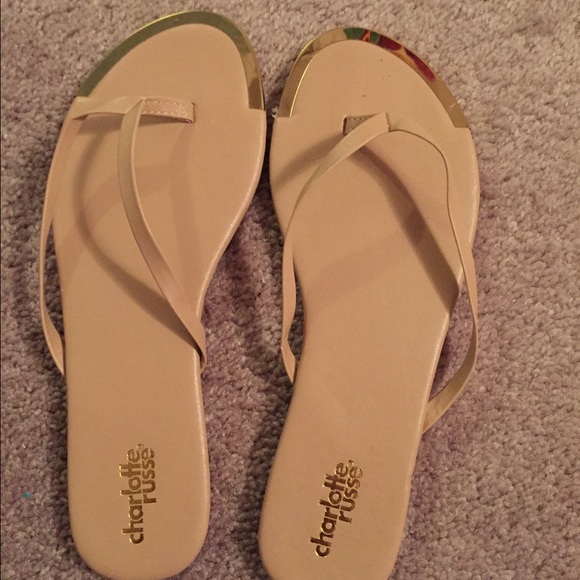 Charlotte Russe nude sandals. Size 6
