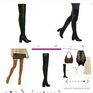 Thigh high boots black