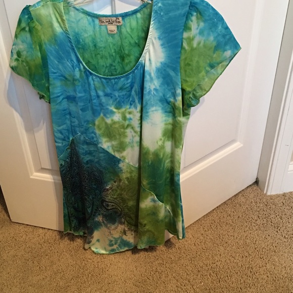 PETITE, casual, short-sleeved blouse