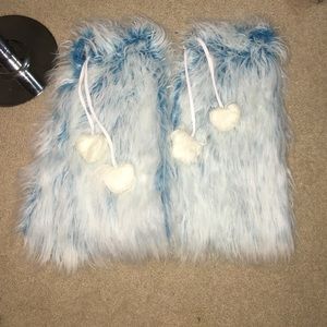 Baby blue and white fluffies