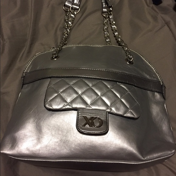 Xoxo silver handbag