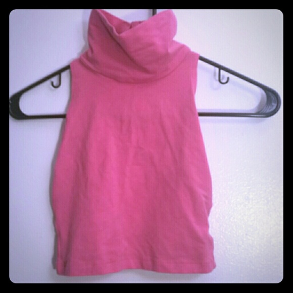 Hot pink American apparel turtle neck small