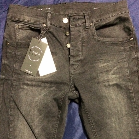 Zara biker denim & represent clothing black jeans