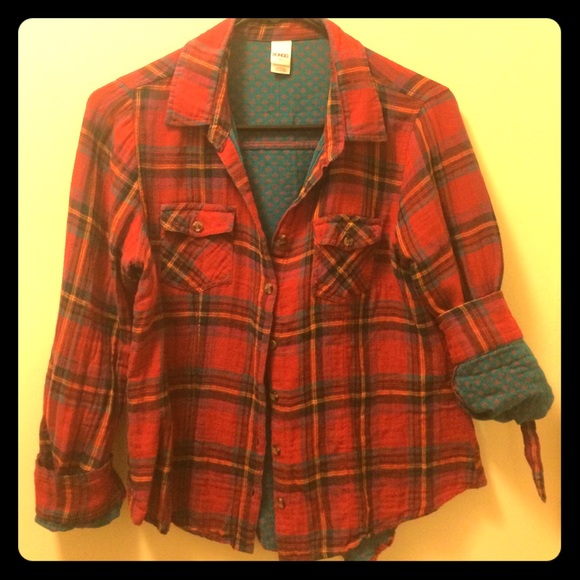Plaid button down